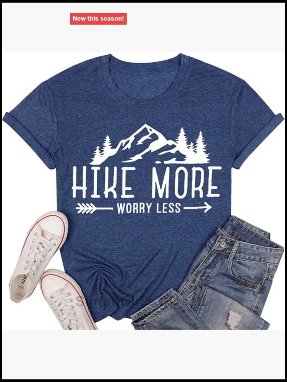 Funny Hike More Worry Less Graphic Tank Top for Women Loose Fit Activewear